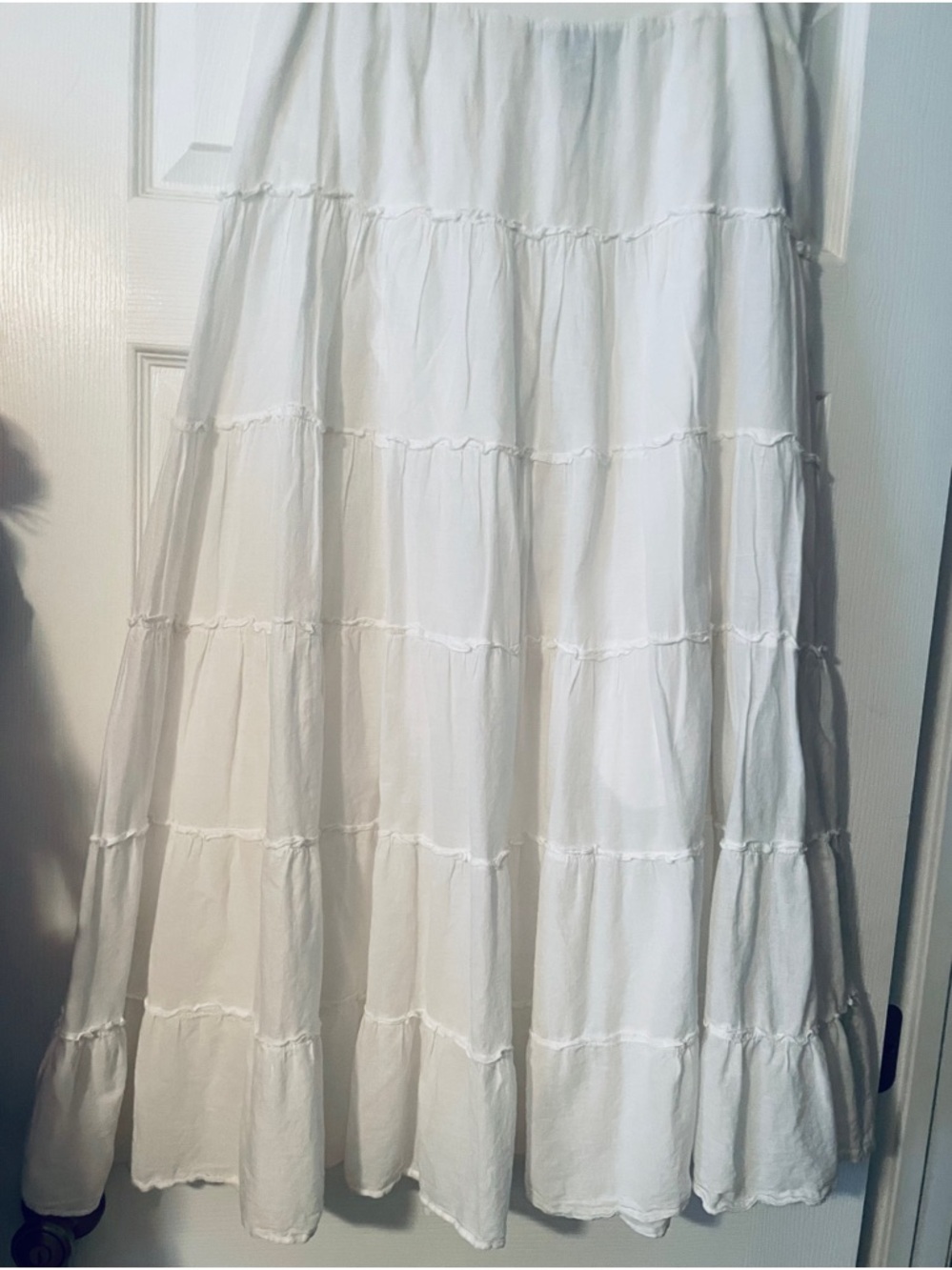 Style & Co. White Tiered Maxi Skirt - Picture 4 of 5